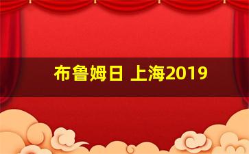 布鲁姆日 上海2019